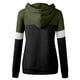 thumbnail image 5 of Puntoco Mujer Casual Pacthwork Manga Larga Sudaderas Cordón Pullover Capucha tops Blusa Puntoco Puntoco-681, 5 of 5
