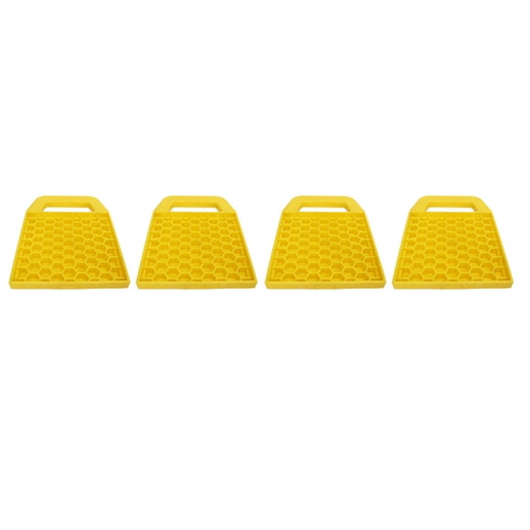 4PCS RV Jack Pad Prevent Jacks Sinking Anti Slip Weather Proof Leveling Jack Block for Camper Caravan Trailer Yellow