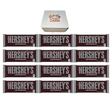 Hershey's Milk Chocolate Candy Bars, Bulk Candy, 1.55-Oz. Bars By CANDY CABIN 12 Count