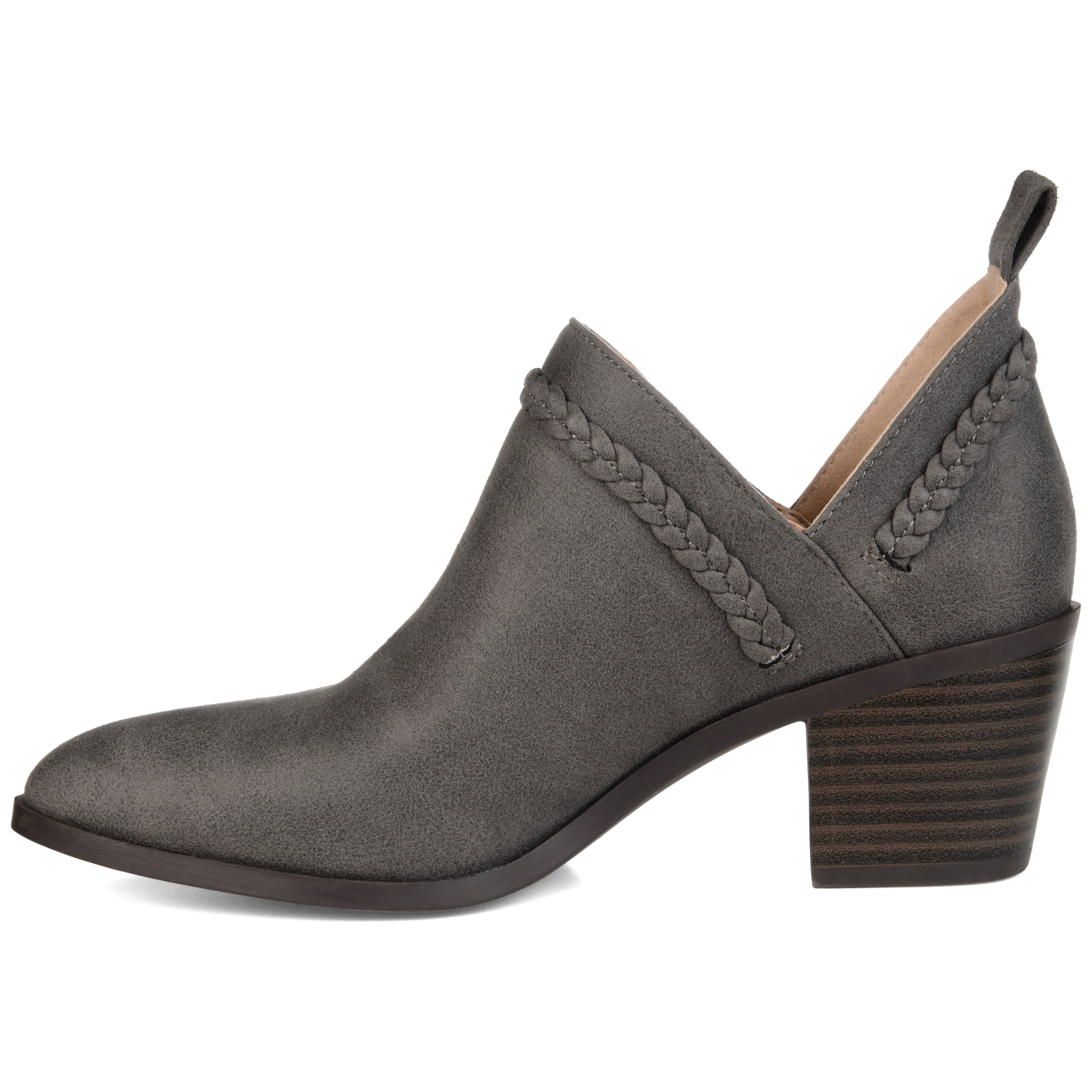 Journee Womens Sophie Pull On Stacked Heel Booties