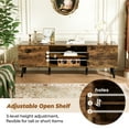thumbnail image 3 of TV Stand for TVs up to 60", Mid Century TV Console with Adjustable Shelf, Modern Entertainment Center Media Console Table for Living Room in Brown, 3 of 7