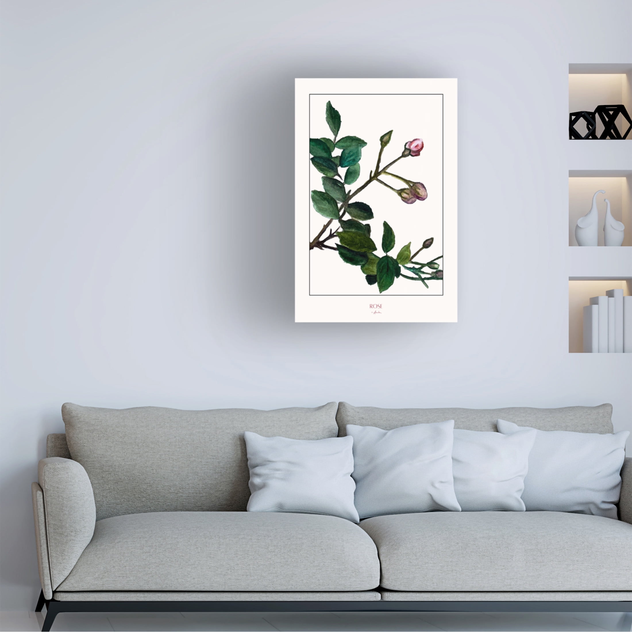 Trademark Fine Art Annika John  Rose Canvas Wall Art