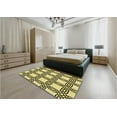 thumbnail image 4 of Ahgly Company Indoor Round Patterned Mustard Yellow Area Rugs, 7' Round, 4 of 6