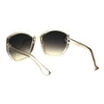 thumbnail image 4 of Womens Luxury Fashion 90s Oversize Butterfly Sunglasses Translucent Beige Brown, 4 of 4