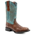 thumbnail image 2 of Ferrini Mens Stampede Croco Print Square Toe Cowboy  Mid Calf Boots, 2 of 5