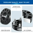 thumbnail image 4 of 6x5.5 Wheel Spacers for Silverado1500 1999-2021,Sierra1500 1999-2021,2 Inch 4Pcs 6x139.7mm Wheel Spacer for TahoeSuburbanAvalanche YukonEscalade,with 14x1.5 Studs & 78.1mm Hub Bore, 4 of 8