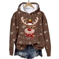 thumbnail image 4 of Futezty Christmas Sweatshirts for Women Novelty Funny Santa Xmas Tree Graphic Pullover Tops Loose Casual Fleece Shirts, 4 of 6