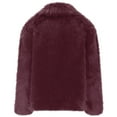 thumbnail image 5 of Womens Fleece Jacket Sevevn Women's Fashion Solid Color Lapel Button Cardigan Fur Long Sleeved Coat, 5 of 5