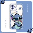 thumbnail image 1 of Funda de silicona para teléfono móvil, carcasa de Disney Stitch para iPhone 14, 13, 12, mini, 11 pro, xs, max, X, XR, 7 PLUS, SE 2020, regalo de pareja, 1 of 4