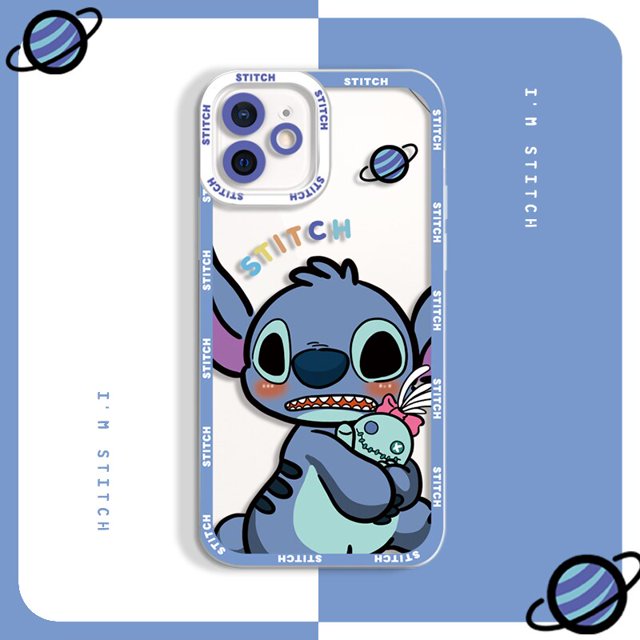 Funda de silicona para teléfono móvil, carcasa de Disney Stitch para iPhone 14, 13, 12, mini, 11 pro, xs, max, X, XR, 7 PLUS, SE 2020, regalo de pareja