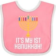 thumbnail image 3 of Inktastic 1st Hanukkah Menorah Childs Boys or Girls Baby Bib, 3 of 4