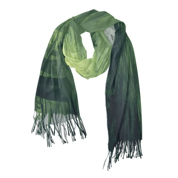 Green Forest Soft Stylish Scarf 86.6''x30.7'' Lightweight and Warm, Breathable