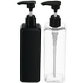 thumbnail image 2 of Pungan 2-Pack Refillable Shower Gel Dispenser Bottles, 500ml Pump Bottles for Shampoo, Lotion, Bathroom Countertop Containers, 2 of 10