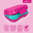 thumbnail image 4 of Bentgo Kids Snack - 2 Compartment Leak-Proof Bento-Style Food Storage for Snacks and Small Meals, Easy-Open Latch, Dishwasher Safe, and BPA-Free - Ideal for Ages 3+ (Fuchsia/Teal), 4 of 9