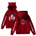 thumbnail image 1 of Pop cazadora para niña Hooded Sweatshirt Women's Cat Ear Hoodie ,Soft Streetwear Pullover ,Cute Long Sleeve Tops for Fall Winter （Red）, 1 of 4