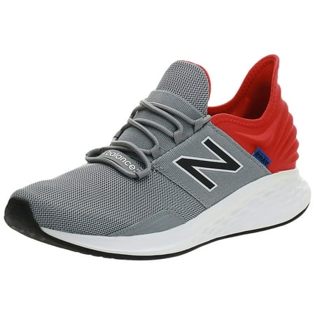 New Balance mens Fresh Foam Roav V1 Sneaker, Steel/Velocity Red/Black, 10.5 US