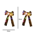 thumbnail image 2 of Adorno de Navidad con lazo brillante transparente, decoración de árbol de Navidad con lazo de cinta ligera, dorado, 2 of 5