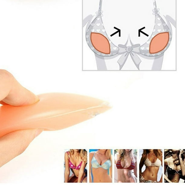 Silicone Adhesive Bra Pads Breast Inserts Breathable Push Up Sticky Bra  Cups for Swimsuits & Bikini Beige