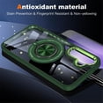 thumbnail image 2 of For Samsung Galaxy S25+ 5G Transparent Case (Compatible With MagSafe)  With 360° Rotation Invisible Magnetic O-Ring Stand Military-Grade Shockproof Phone Case,Green,For Galaxy S25+  (5G）, 2 of 7