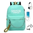 thumbnail image 1 of USB Backpack School Book Bags Fans Travel Bags Laptop Chain Headphone, 1 of 2