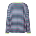 thumbnail image 5 of Godom Womens Tops Long Sleeve Shirts Round Neck Loose Casual Blouses Stripes Tshirts, 5 of 6