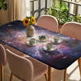 thumbnail image 3 of Universe Explosion Table Cloths for 6 Foot Rectangle Tables, Modern Abstract Galaxy Universe Patio Waterproof Elastic Fitted Tablecloths, Washable Rectangular Table Cover for Camping, 3 of 8