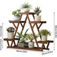 thumbnail image 4 of 6-Shelf Flower Stand Plant Display for Indoors and Outdoors,  ZZBIQS 4 Tiers 6 Potted Wood Plant Holder Table Stand for Patio Garden Yard, Bamboo, 4 of 7