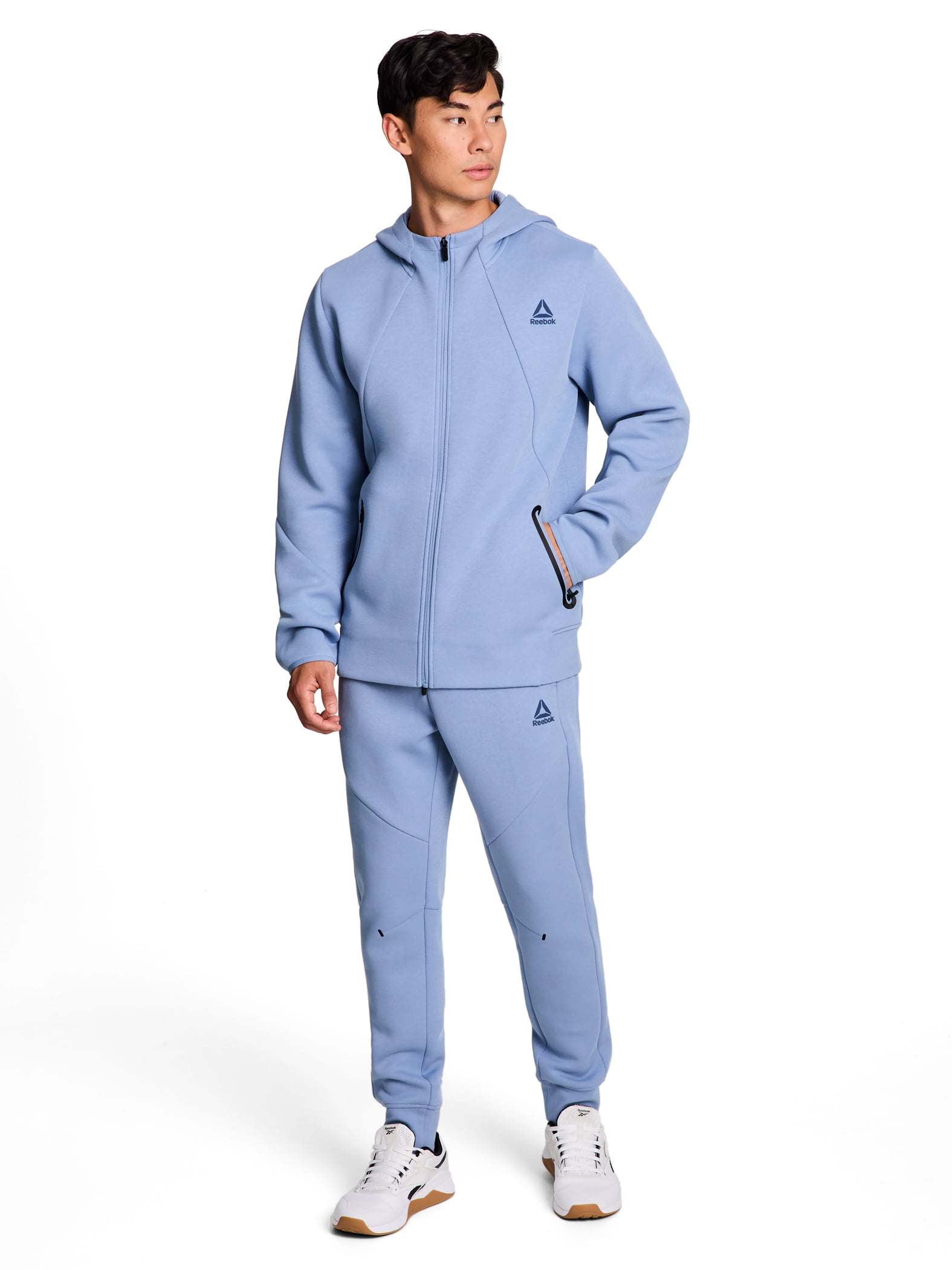 Reebok Men's and Big Men's Momentum Fleece Full Zip Hoodie, Sizes XS-5XL