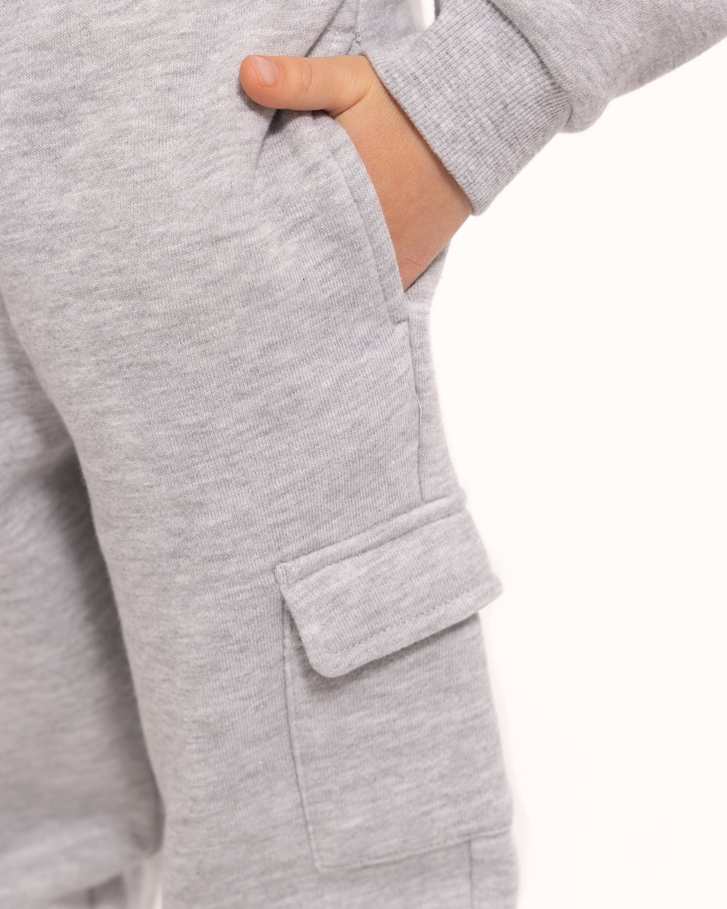 Wonder Nation Toddler Girls Fleece Cargo Jogger Sweatpants, Sizes 12M-5T