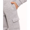 thumbnail image 4 of Wonder Nation Toddler Girls Fleece Cargo Jogger Sweatpants, Sizes 12M-5T, 4 of 7