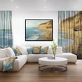 thumbnail image 3 of Designart ' The Calm Beach ' Landscape Painting Framed Canvas Print, 3 of 3