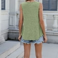 thumbnail image 5 of Spring New Hit Round Neck Sleeveless Solid Color Knit Vest for Women, Polyester Material, for Spring and Summer, Casual Loose Fit, 5 of 8