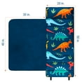 thumbnail image 6 of Wildkin Microfiber Nap Mat for Toddler Boys and Girls, Daycare and Preschool, Roll-up Design (Jurassic Dinosaurs Blue), 6 of 9