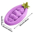 thumbnail image 3 of cat Bed Eggplant Pet, Washable Warm Bed for Travel, Home, Indoor, Patio, Corner, Car Crate, Garden, Camping, Cat shelter, Apartment Use cat gifts for women cat lovers, 3 of 4
