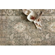 Chris Loves Julia x Loloi Rosemarie Sage/Blush 3'-2 x 3'-2 Round Area Rug