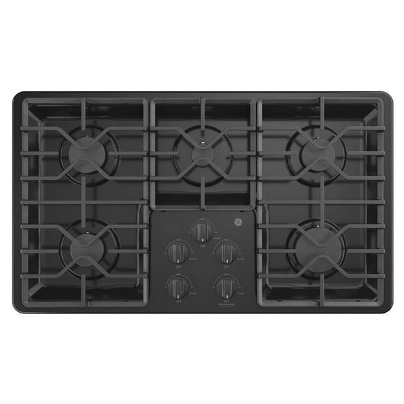GE 36" Built-In Deep-Recessed Gas Cooktop Black - JGP3036DLBB