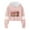 C#Pink8879, variant on CAIVO Girls Sweatshirt Girls Kids Casual Loose Active Full Sleeves Hoodies Hooded Short Pullover Letter Print Striped Teen Crop Tops Lovely Toddler Child Daily Wear