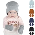 thumbnail image 4 of Beautyzll 2PCS Toddler Boys Hat Glove Set Infant Baby Girls Winter Hats Warm Knitted Beanie Mittens Gloves,Size 0-5Y, 4 of 9