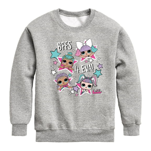LOL Surprise! - LOL Bffs 4 Eva - Toddler And Youth Crewneck Fleece Sweatshirt