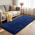 thumbnail image 2 of Shag Runner Rug for Bedroom Living Room 3x7 Upgrade Non-Slip Fluffy Soft Bedside Rugs,Blue Shaggy Carpet for Kids Girls Boys Dorm Nursery Home Decor Aesthetic, 2 of 17