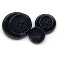 thumbnail image 2 of 10 Pcs Imitation Horn Flatback Buttons Resin Buttons for Clothing Suit Coat Decorations DIY Accessories (05 Black, 25mm), 2 of 8