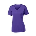 thumbnail image 5 of Sport-Tek Ladies PosiCharge Competitor V Neck Tee-M (Purple), 5 of 6