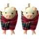 thumbnail image 1 of Cerdos en mantas, decoración navideña, colgante de cerdo de Navidad de dibujos animados lindo hecho a mano con accesorios de cerdito de madera, adorno divertido para árbol de Navidad para decoración n, 1 of 7