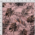 thumbnail image 4 of oneOone Polyester Spandex Pink Fabric Abstract Tropical Leaf Fabric For Sewing Printed Craft Fabric By The Yard 56 Inch Wide, 4 of 4