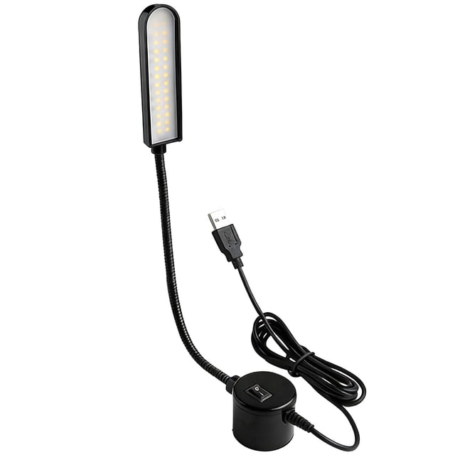 Lámpara LED magnética de escritorio | Luz USB para máquina de coser de 6 W con cuello de cisne flexible para banco de trabajo, lectura y manualidades | Protección ocular con simulación de luz solar