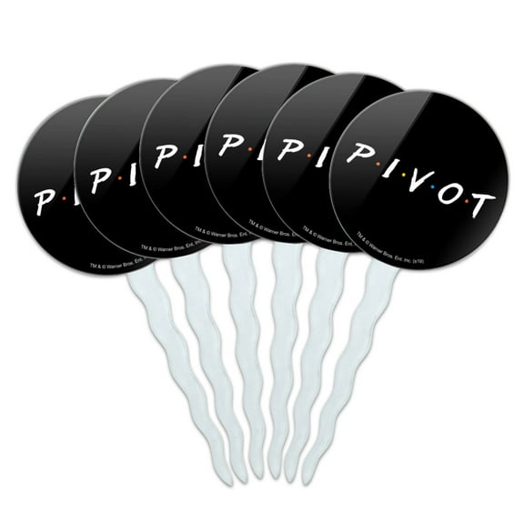 Friends PIVOT Cupcake Picks Toppers Decoration Set of 6