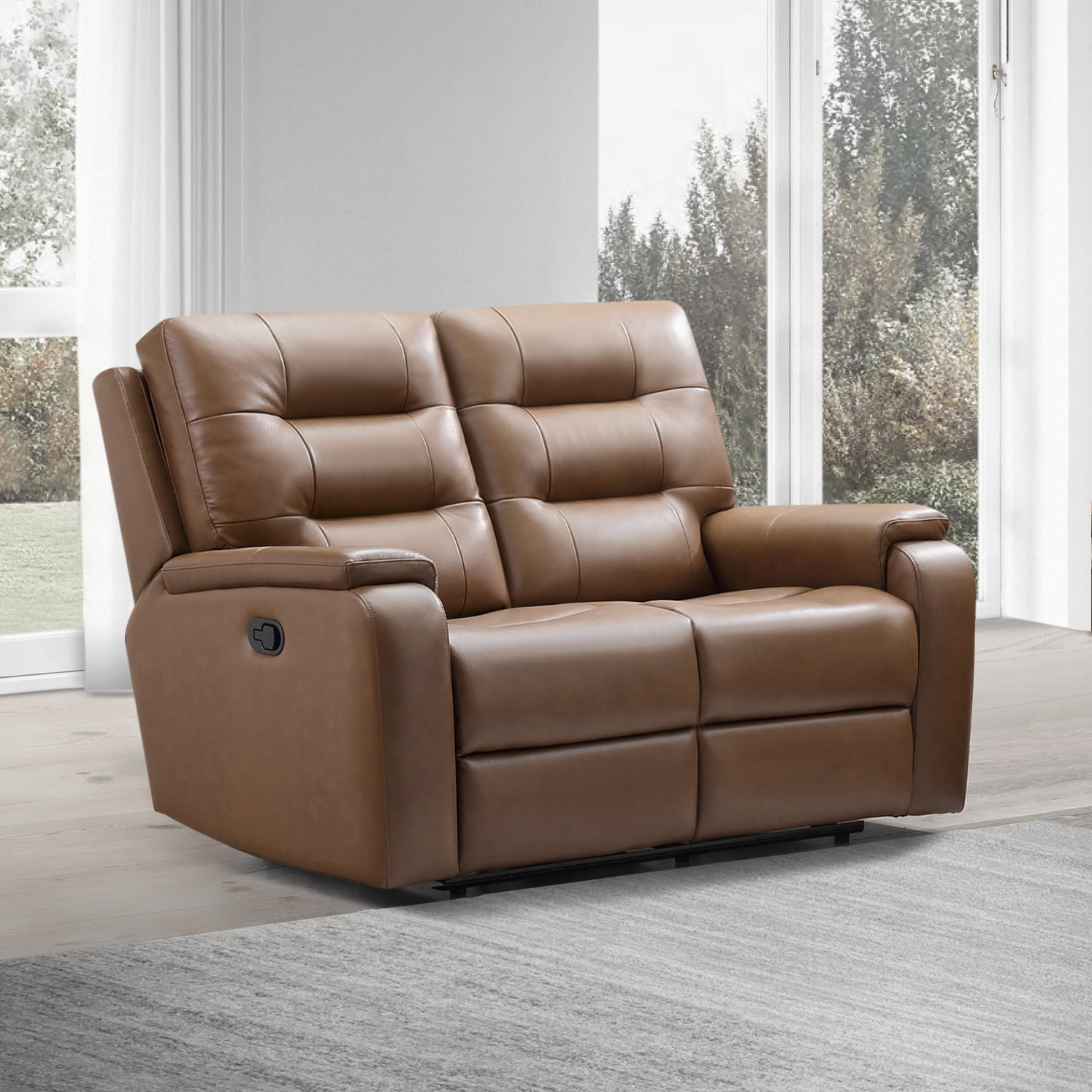 Devon & Claire Wyatt Premium TopGrain Leather Manual Reclining
