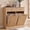 Natural, variant on Aitjunz Modern Double Tilt Out Trash Can Cabinet with 2 Drawers, Fluted Wooden Kitchen Cabinet w/ 20 Gallon Hidden Trash Can Cabinet, Natural