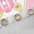 thumbnail image 4 of Castle Fairy Pink Princess Carriage Girl Black Out Curtains,Bling Gold Glitter Curtains Pack of 2 (42x63 Each),Dreamy Lace Trim Bedroom Curtains,Lightweight Room Decor, 4 of 6
