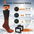 thumbnail image 3 of LATITOP Heated Socks for Men Women, 7.4V 22.2WH Rechargeable Battery Electric Heated Socks, Up to 10H Heating & Full Sole Heating & 3-Level HeatingTemperature for Outdoor Work Fishing Skiing Camping, 3 of 7